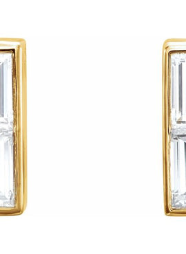 14K White Gold 1/2 CTW Natural Diamond Earrings