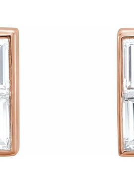14K White Gold 1/2 CTW Natural Diamond Earrings