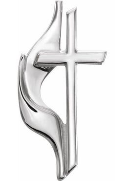 10K Yellow Gold Methodist Cross Lapel Pin