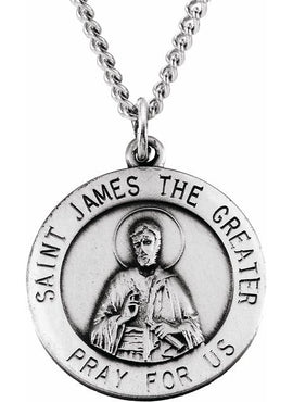 Sterling Silver 18 mm St. James Medal