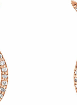 14K White Gold 1/6 CTW Natural Diamond Ear Climbers