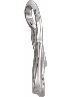 14K White Gold Freeform Slide Pendant