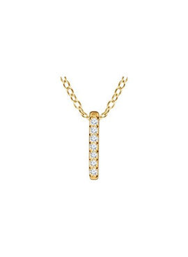 14K Yellow Gold .05 CTW Natural Diamond Bar 16-18
