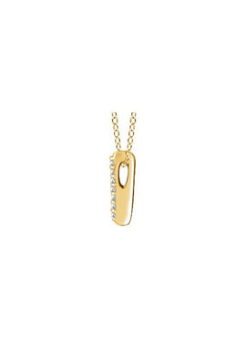 14K Yellow Gold .05 CTW Natural Diamond Bar 16-18