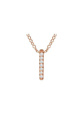 14K Yellow Gold .05 CTW Natural Diamond Bar 16-18