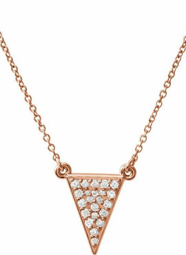 14K White Gold 1/6 CTW Natural Diamond Triangle 16