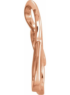 14K White Gold Freeform Slide Pendant