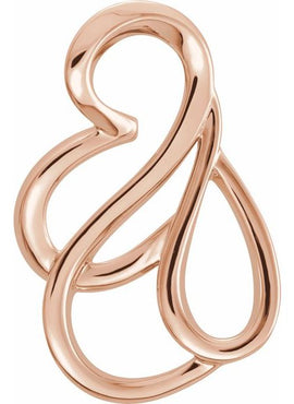 14K White Gold Freeform Slide Pendant