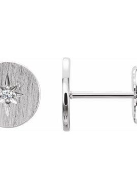 Sterling Silver .02 CTW Natural Diamond Earrings