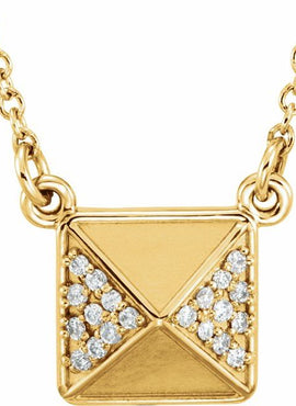 14K Rose Gold .05 CTW Natural Diamond 16 1/2