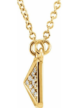 14K Rose Gold .05 CTW Natural Diamond 16 1/2