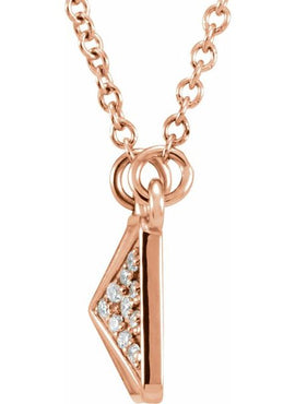 14K Rose Gold .05 CTW Natural Diamond 16 1/2