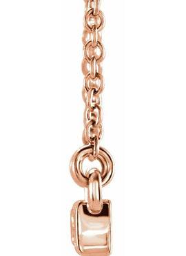 14K Yellow Gold 3/4 CTW Natural Diamond Bar 17