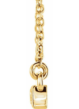14K Yellow Gold 3/4 CTW Natural Diamond Bar 17
