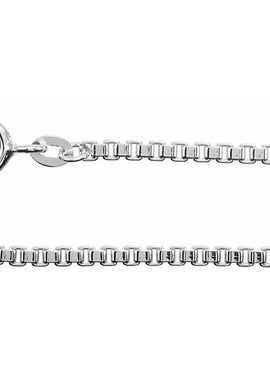 Sterling Silver 2 mm Box Chain by the Inch