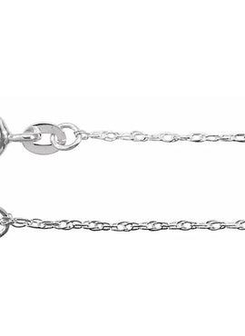 Sterling Silver .85 mm Rope Chain by the Inch