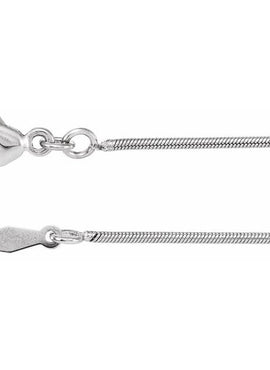 Platinum 1 mm Snake Chain by the Inch