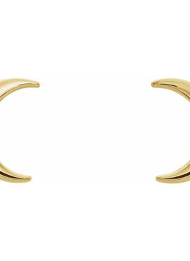 14K White Gold .005 CTW Natural Diamond Crescent Earrings