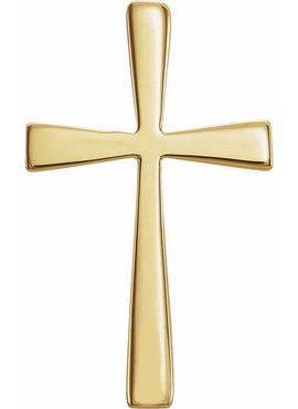 18K Yellow Gold 18x11 mm Cross Pendant