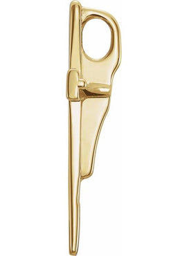 18K Yellow Gold 18x11 mm Cross Pendant