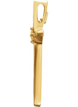 14K Yellow Gold .07 CTW Natural Diamond Cross Pendant