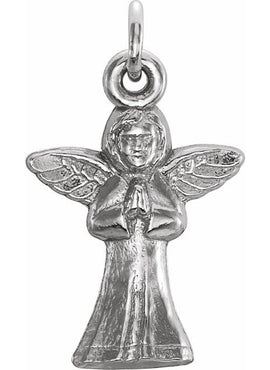 14K Yellow Gold Praying Angel Pendant