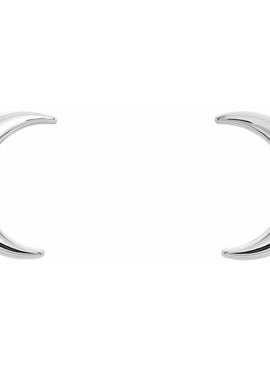 14K White Gold .005 CTW Natural Diamond Crescent Earrings