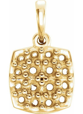 14K White Gold 1/4 CTW Natural Diamond Cluster Pendant