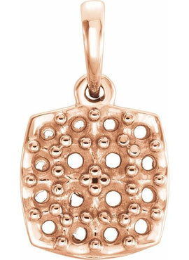 14K White Gold 1/4 CTW Natural Diamond Cluster Pendant