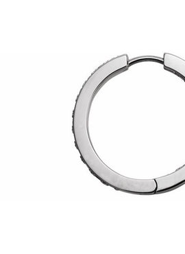 14K Yellow Gold 3/4 CTW Natural Diamond Inside-Outside 18 mm Hoop Earrings