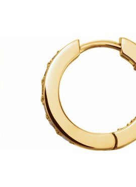 14K Yellow Gold 3/4 CTW Natural Diamond Inside-Outside 18 mm Hoop Earrings