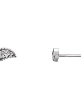 14K White Gold .06 CTW Natural Diamond Earrings