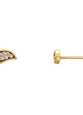 14K White Gold .06 CTW Natural Diamond Earrings