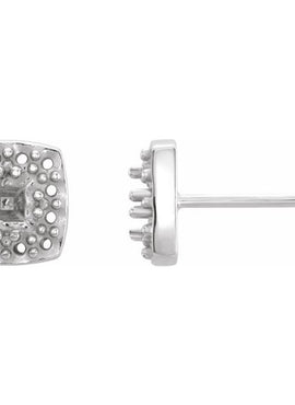 14K White Gold 1/2 CTW Natural Diamond Earrings
