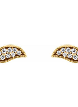 14K White Gold .06 CTW Natural Diamond Earrings
