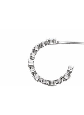 14K White Gold 1/4 CTW Natural Diamond 10.5 mm Hoop Earrings