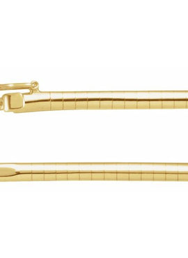 14K Yellow Gold 3 mm Omega 18