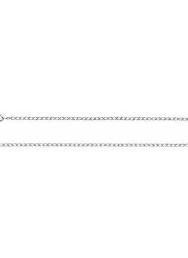 14K White Gold 1 mm Curb 18