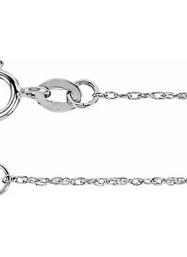 18K Yellow Gold Recycled Metal 1 mm Rope Chain by the Inch