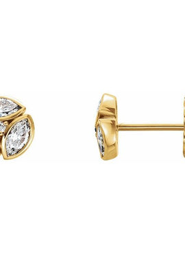 14K White Gold 1/2 CTW Natural Diamond Earrings