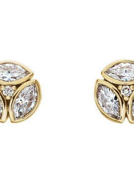 14K White Gold 1/2 CTW Natural Diamond Earrings