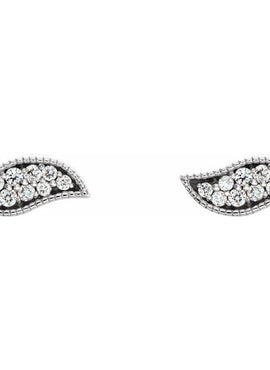 14K White Gold .06 CTW Natural Diamond Earrings