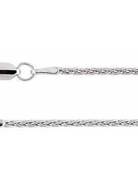 Rhodium-Plated Sterling Silver 1.5 mm Wheat 7