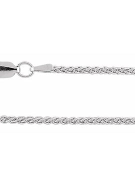 Rhodium-Plated Sterling Silver 1.8 mm Wheat 7