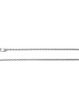 Rhodium-Plated Sterling Silver 1.25 mm Wheat 7
