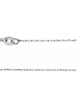 14K White Gold .75 mm Rope 24
