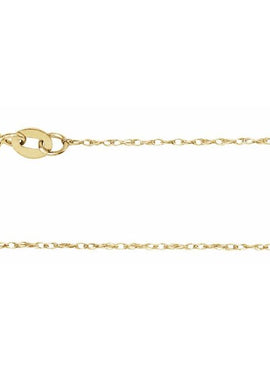 14K White Gold .75 mm Rope 24