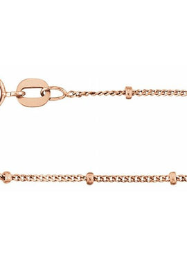 14K Yellow Gold 1 mm Beaded Curb 16