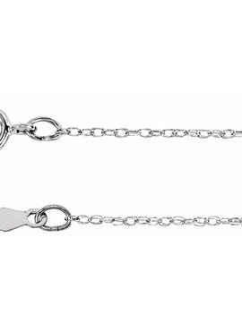 10K White Gold .75 mm Rope 16
