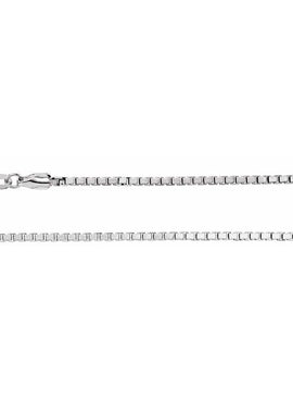 14K White Gold 1.75 mm Diamond-Cut Box 18